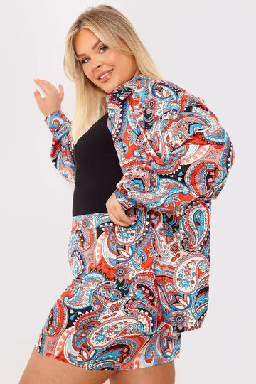 Paisley Print Mini Skirt